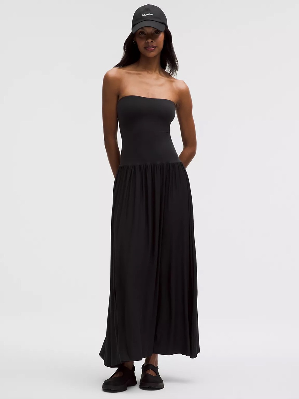 lululemon athletica Strapless Black Maxi Dress